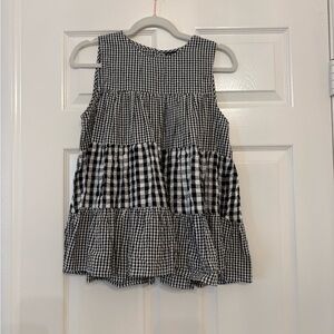 ASOS Monochrome Checkered Gingham Top